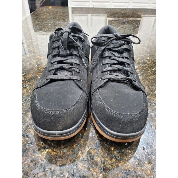 Brahma Men's Black Leather Upper Lace-Up Leather Slip Resistant Sneaker US 11 - Picture 1 of 12